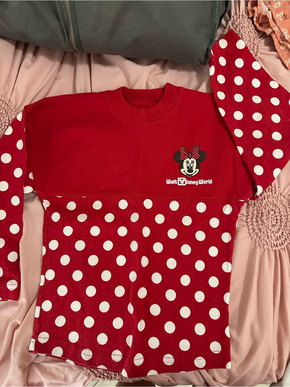 Walt Disney World Red & White Minnie Mouse Polka Dot Spirit Jersey